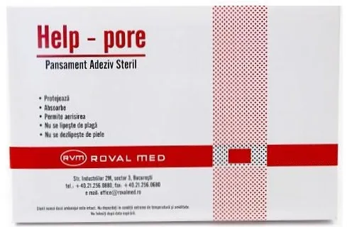 Pansament adeziv steril, 10 x 15cm, Roval Med