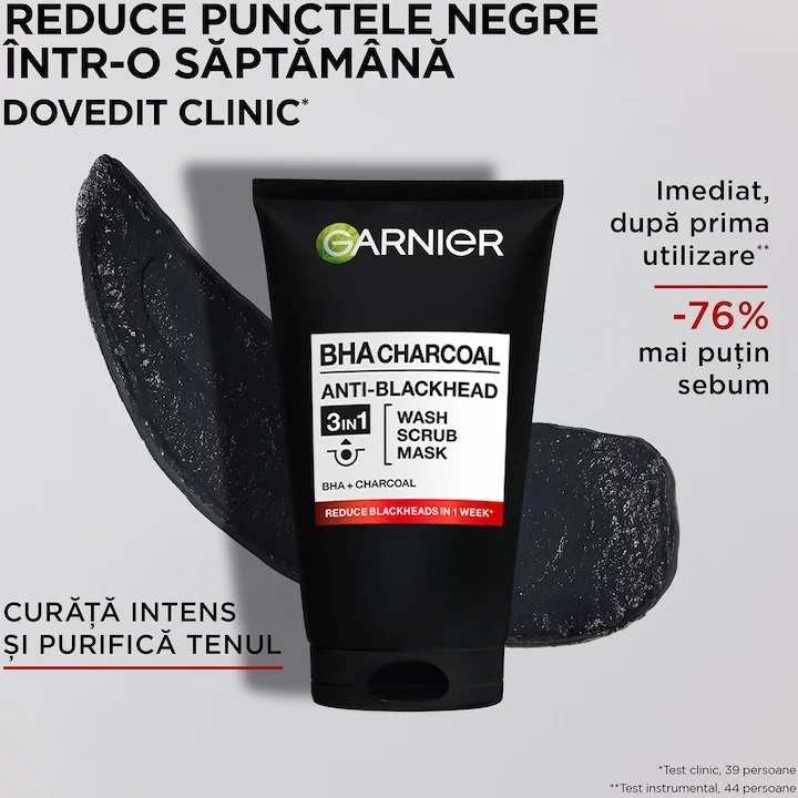 Gel de curatare pentru fata 3in1 pentru ten gras cu imperfectiuni, 150ml, Garnier