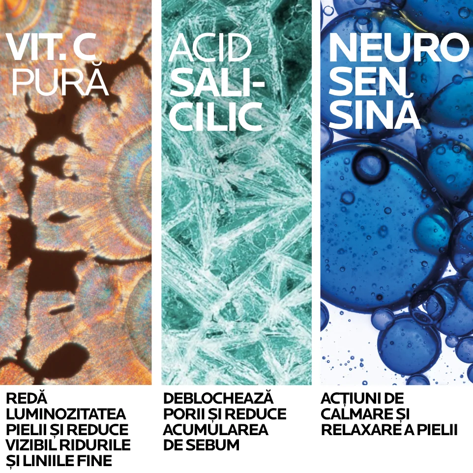 Ser cu vitamina C 12% pura cu eficacitate antirid, 30ml, La Roche-Posay