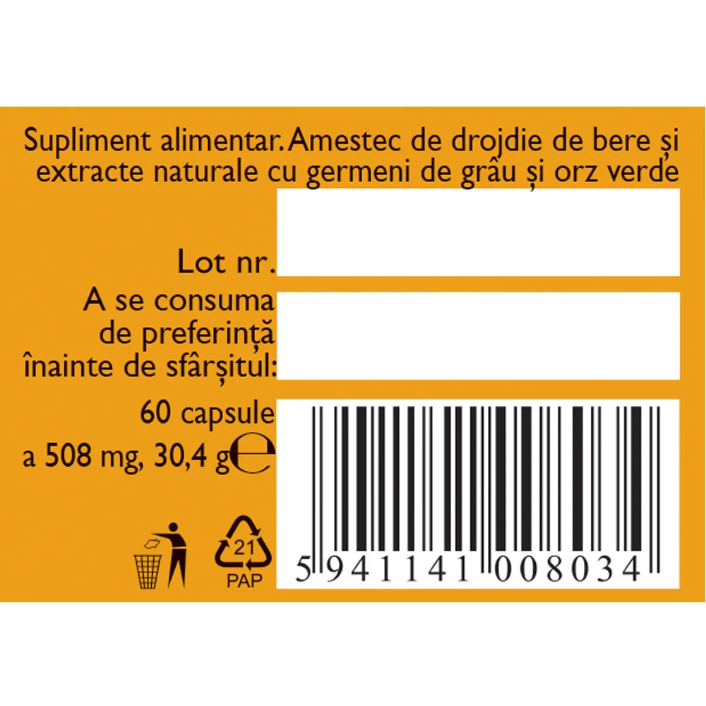 Vitamine naturale B Complex F172, 60 capsule, Fares