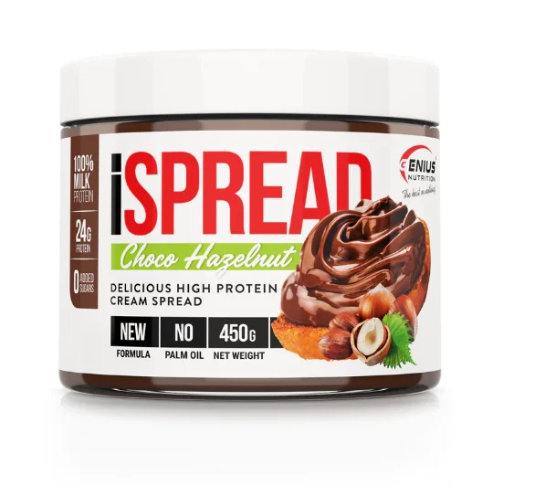 Crema de ciocolata cu alune iSpread, 450g, Genius Nutrition