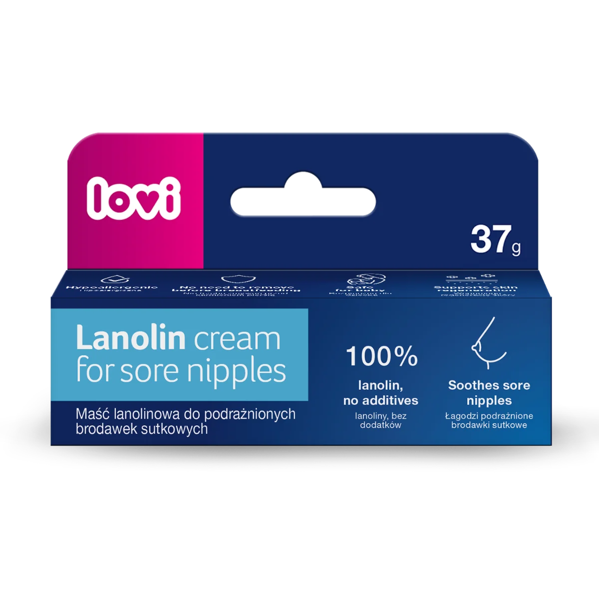 Crema cu lanolina pentru mamelon 14/001, 37g, LOVI