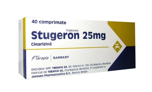 Stugeron 25mg, 40 comprimate, Terapia