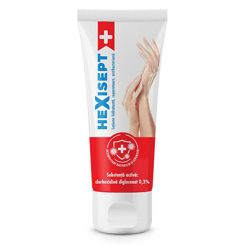 Lotiune hidratanta reparatoare antibacteriana, 75ml, Hexisept