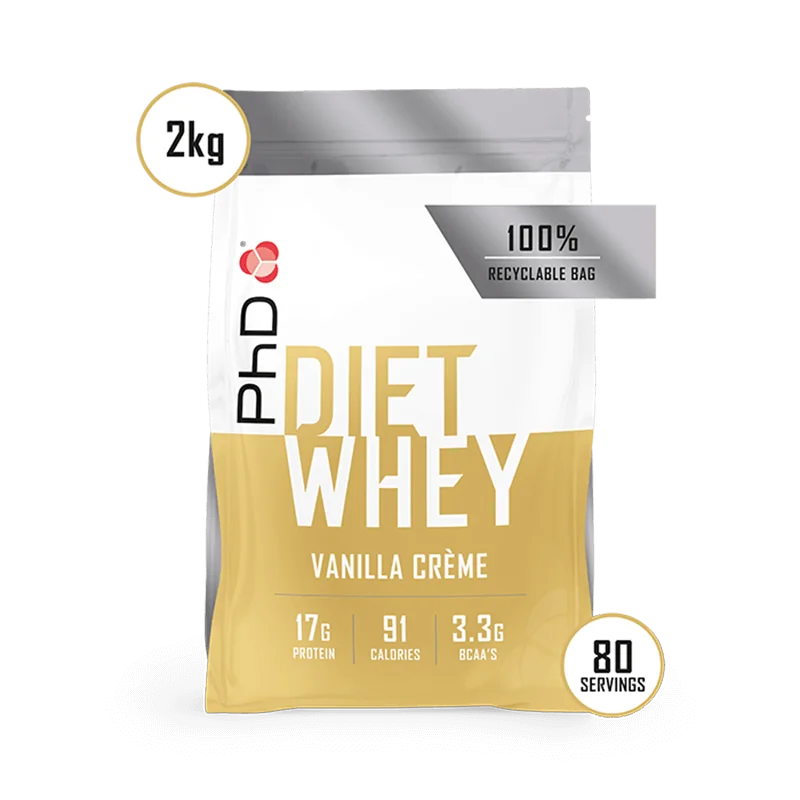 Pudra proteica cu aroma de vanilie Diet Whey, 2kg, PhD