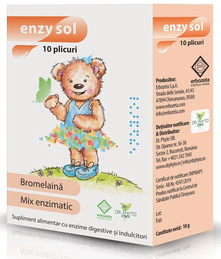 Enzysol, 10 plicuri, Dr. Phyto