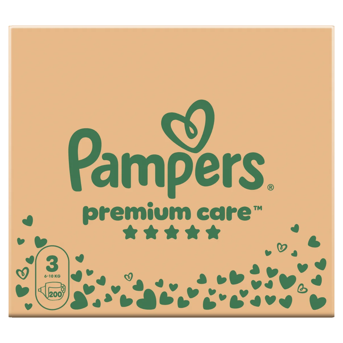 Scutece Premium Care XXL Marimea 3 pentru 6-10 kg, 200 bucati, Pampers