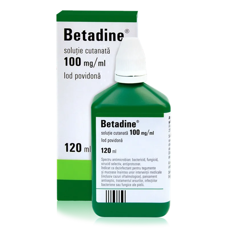 Betadine solutie, 120 ml, Egis