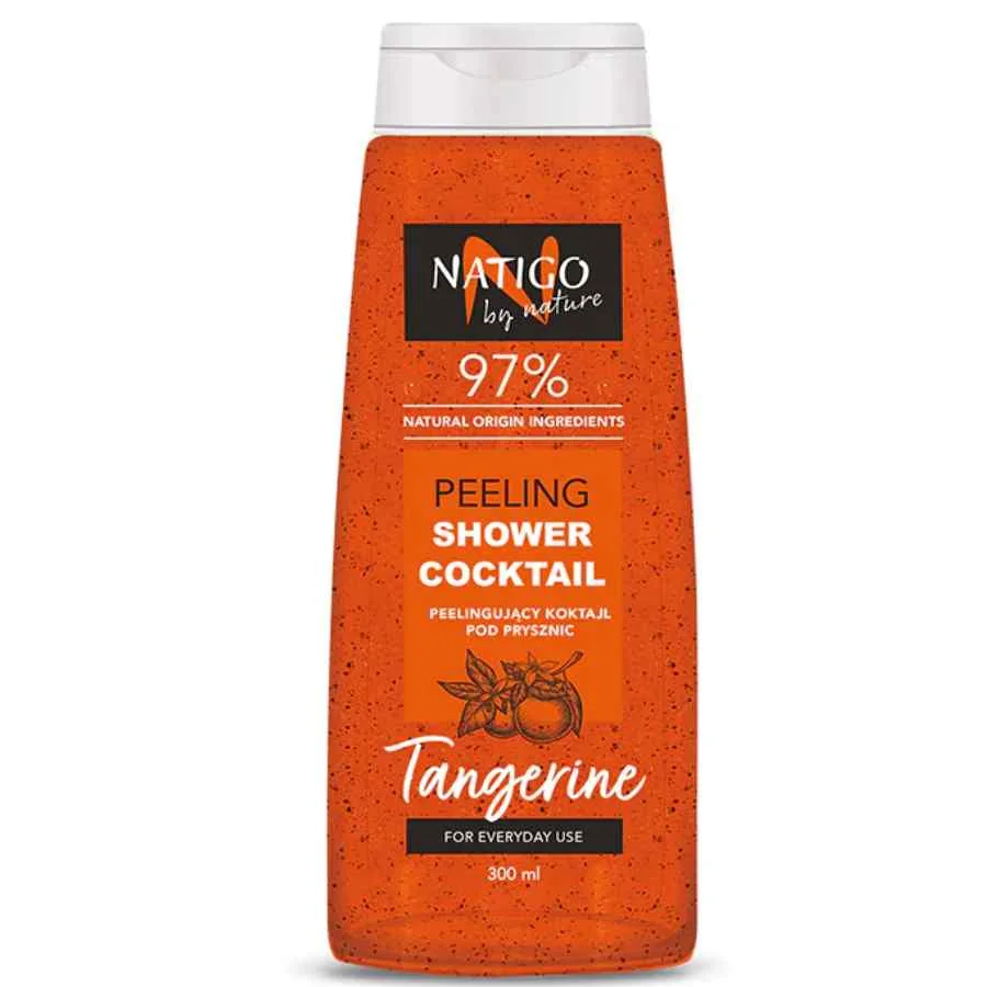 Gel de dus exfoliant cu extract de mandarine Cocktail, 300ml, Natigo By Nature