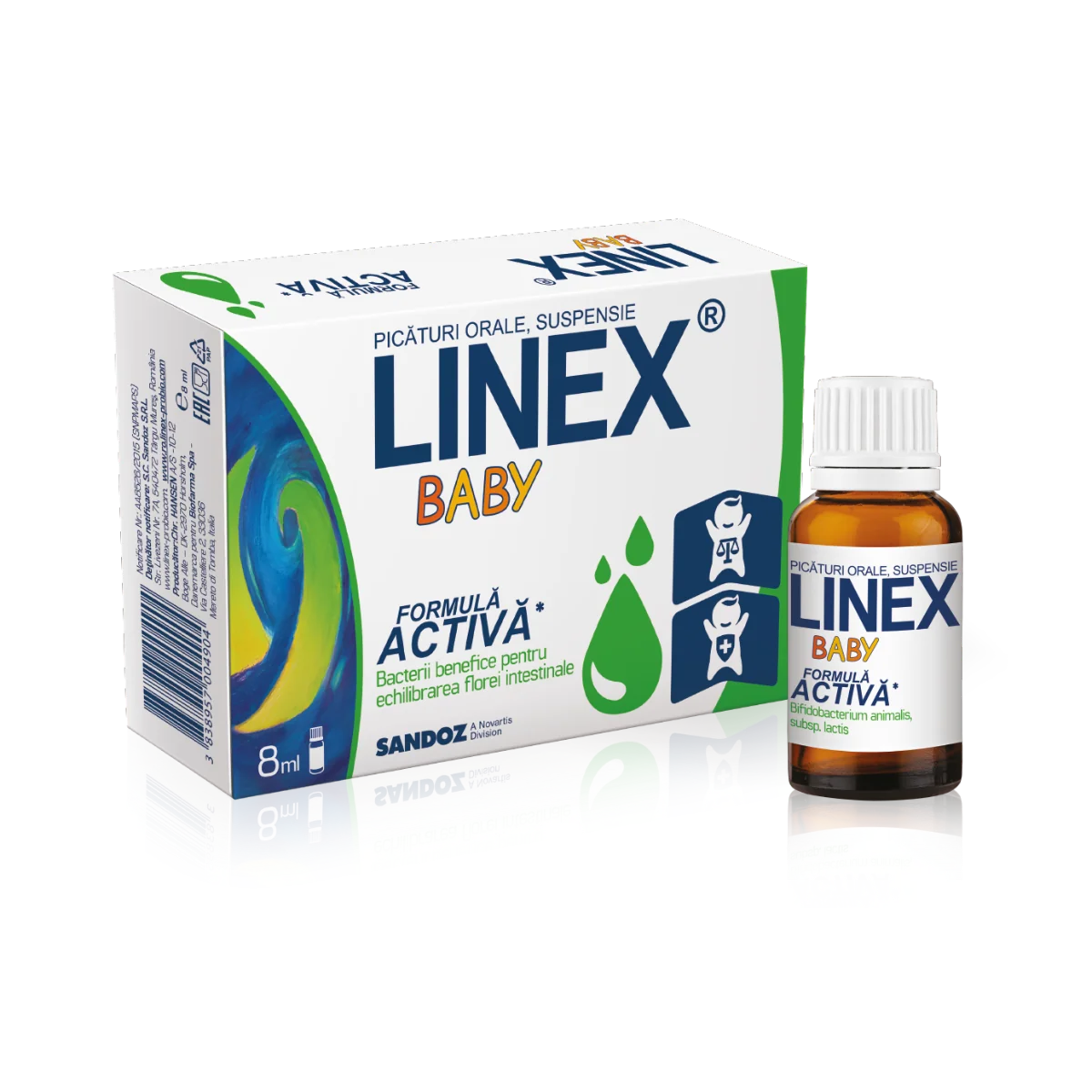 Linex Baby picaturi, 8ml, Sandoz