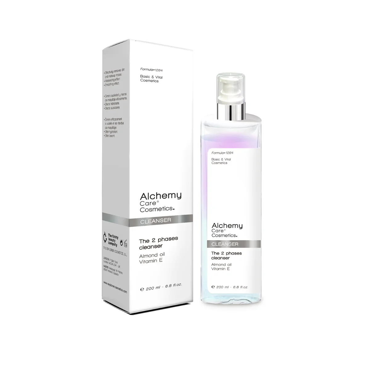 Demachiant bifazic pentru fata si ochi The 2 Phases Cleanser, 200ml, Alchemy