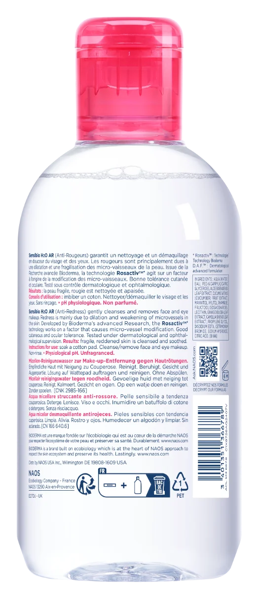 Lotiune micelara Sensibio H2O AR, 250ml, Bioderma