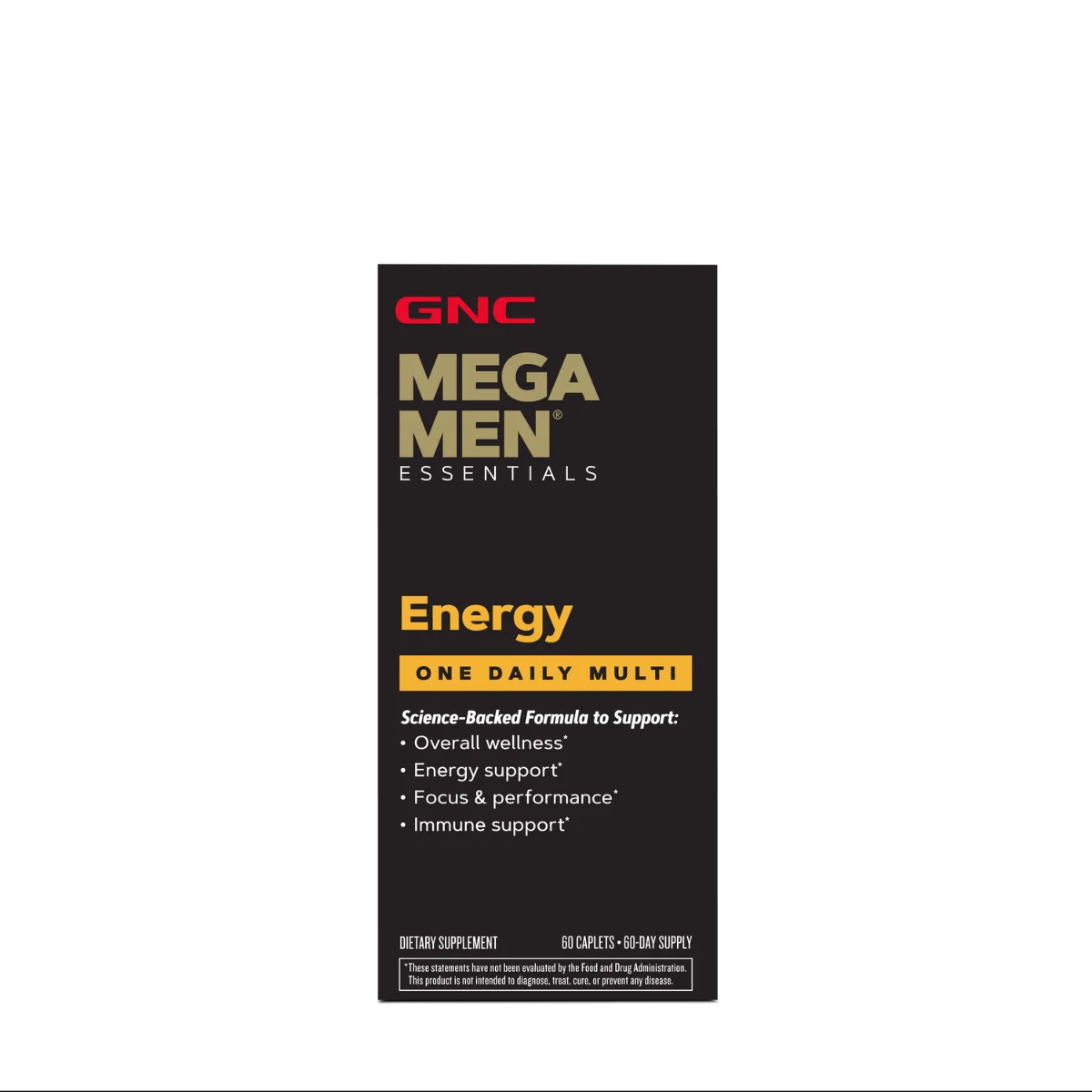 Complex de multivitamine pentru barbati® Energie si Metabolism Mega Men®, 60 tablete, GNC 