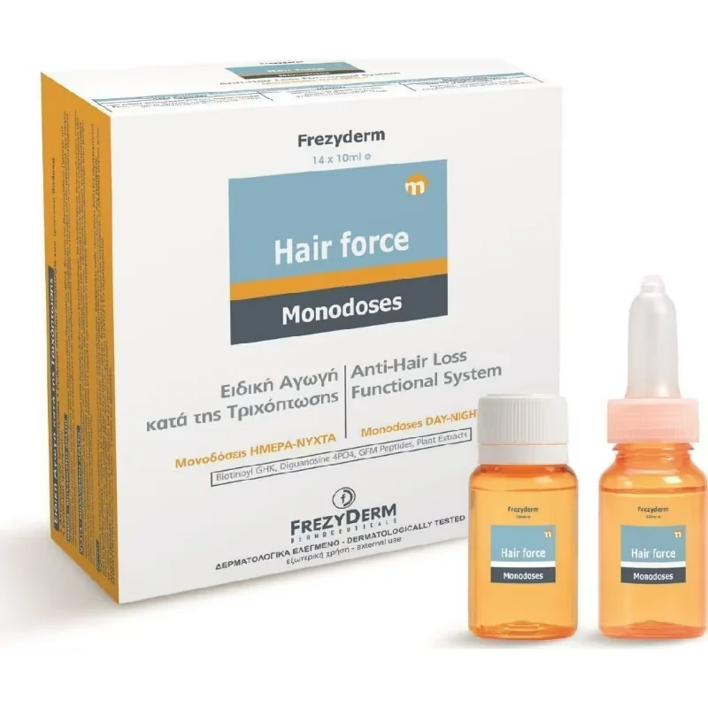 Monodoze pentru cresterea parului Hairforce Day/Night, 14 x 10ml, Frezyderm