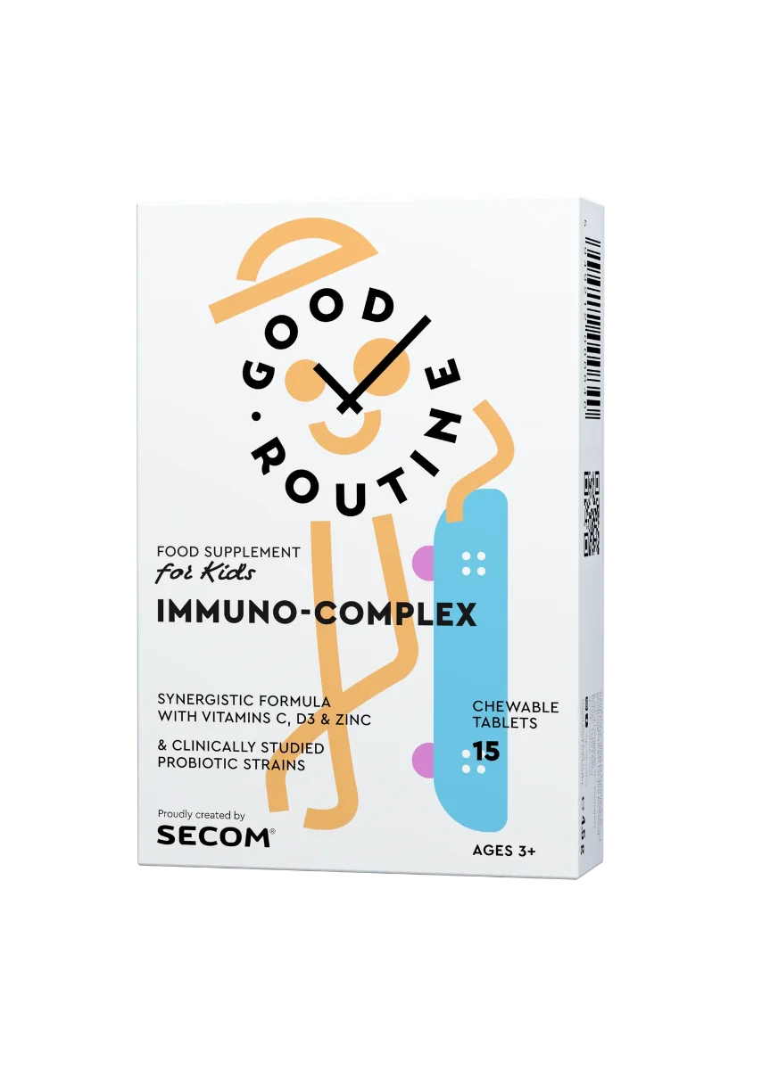 Immuno-Complex Kids Good Routine, 15 tablete masticabile, Secom