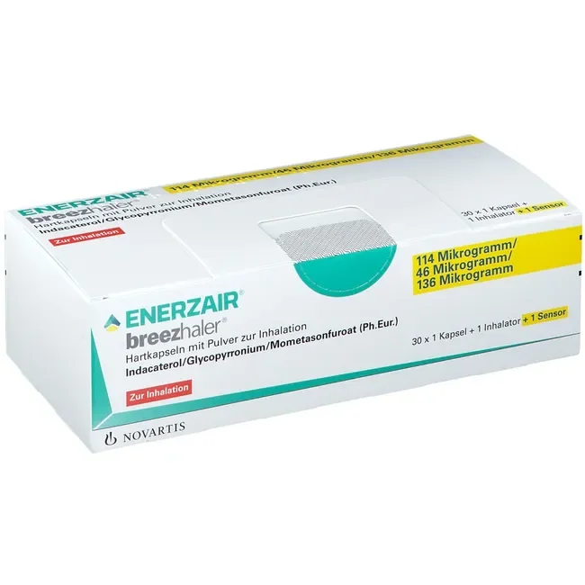 Enerzair Breezhaler 114mcg/46mcg/136mcg, 30 capsule + inhalator, Novartis