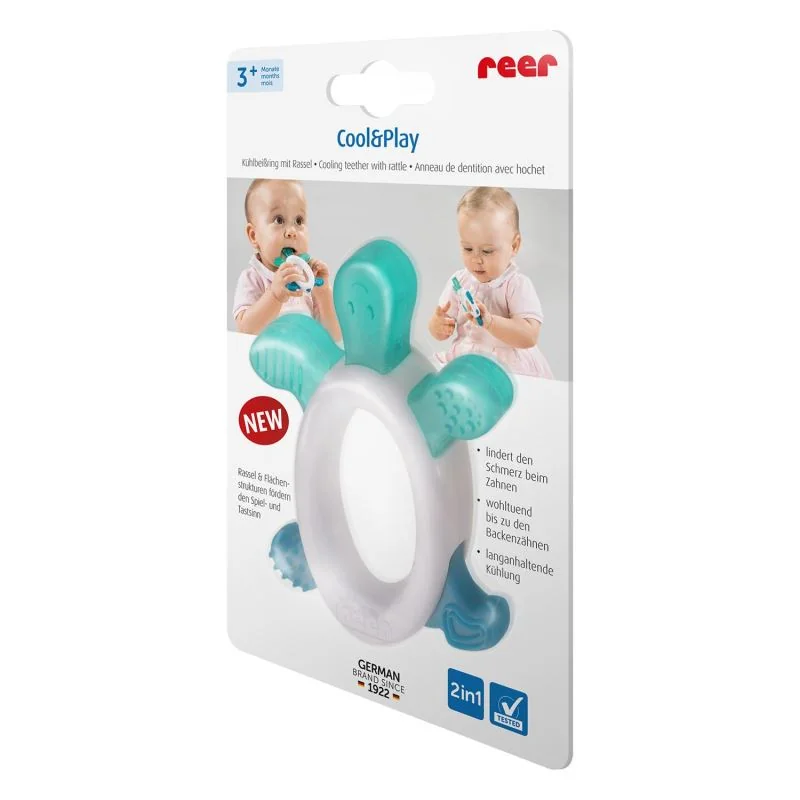 Inel dentitie cu zornaitoare Cool & Play 79203, 1 bucata, Reer 