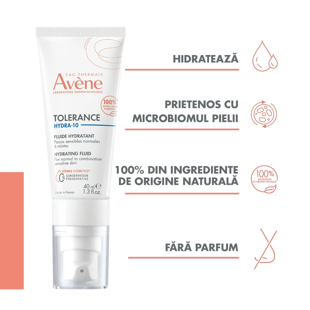 Fluid Tolerance Hydra 10, 40ml, Avene