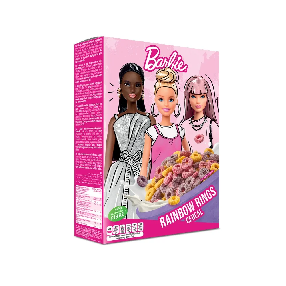 Cereale pentru copii Rainbow Loops, 375g, Barbie
