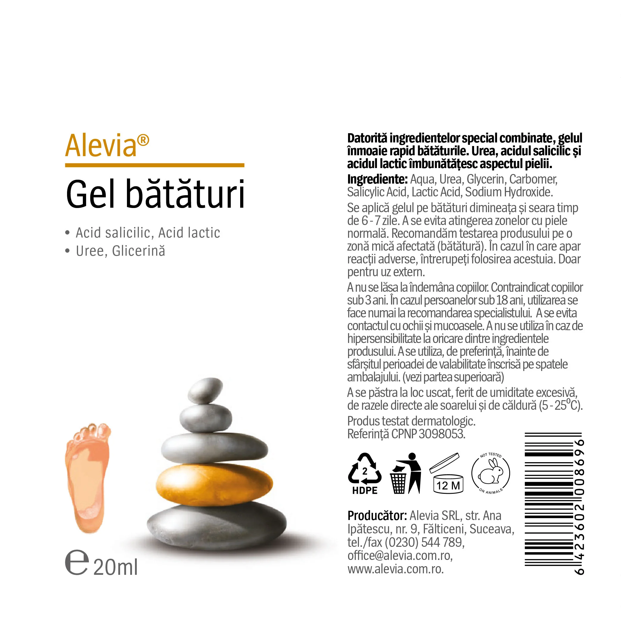 Gel bataturi, 20ml, Alevia