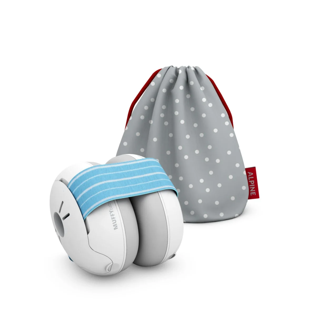 Casti antifonice pentru bebelusi de la 0-3 ani Muffy Baby Blue ALP24944, 1 bucata, Alpine