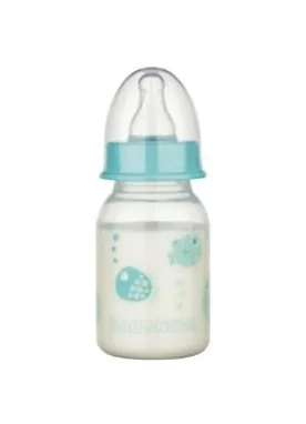 Biberon PP cu tetina rotunda si decor cu animalute 46010, 120ml, Baby Nova
