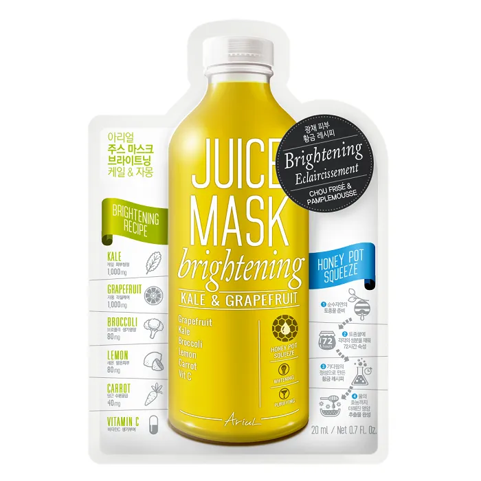 Masca servetel cu varza kale si grapefruit Juice Mask, 20g, Ariul