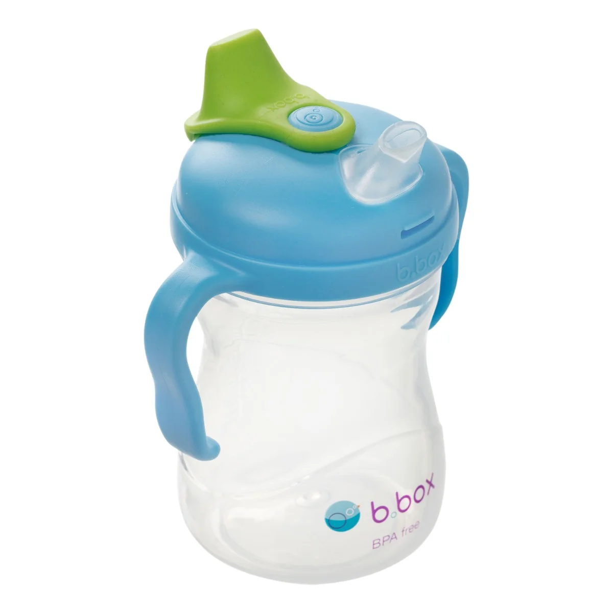 Cana de tranzitie cu cioc de silicon pentru +4 luni Bleu, 240ml, Bbox