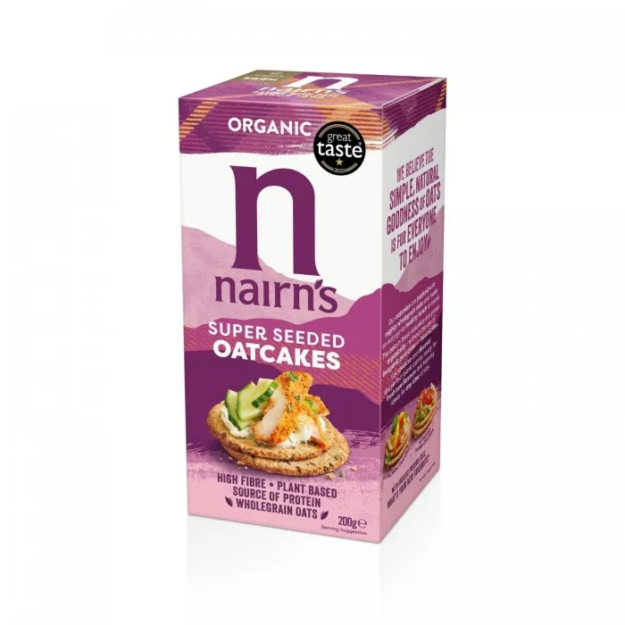 Painici organice din ovaz integral cu seminte de chia, 200g, Nairn's