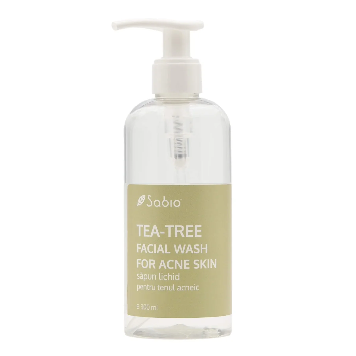 Sapun lichid pentru ten acneic Tea-Tree Facial Wash, 300ml, Sabio