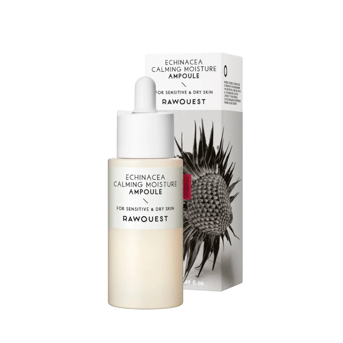 Ser calmant si hidratant cu Echinacea pentru piele sensibila, 50ml, RawQuest