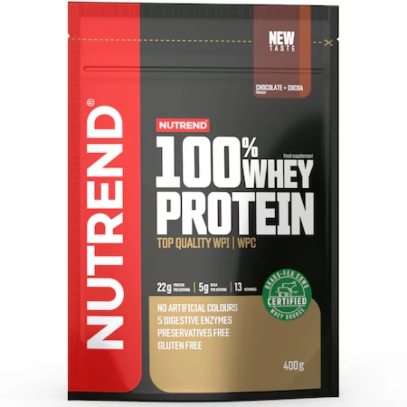 Pudra proteica proteine din zer 100% Whey Protein Ciocolata, 400g, Nutrend