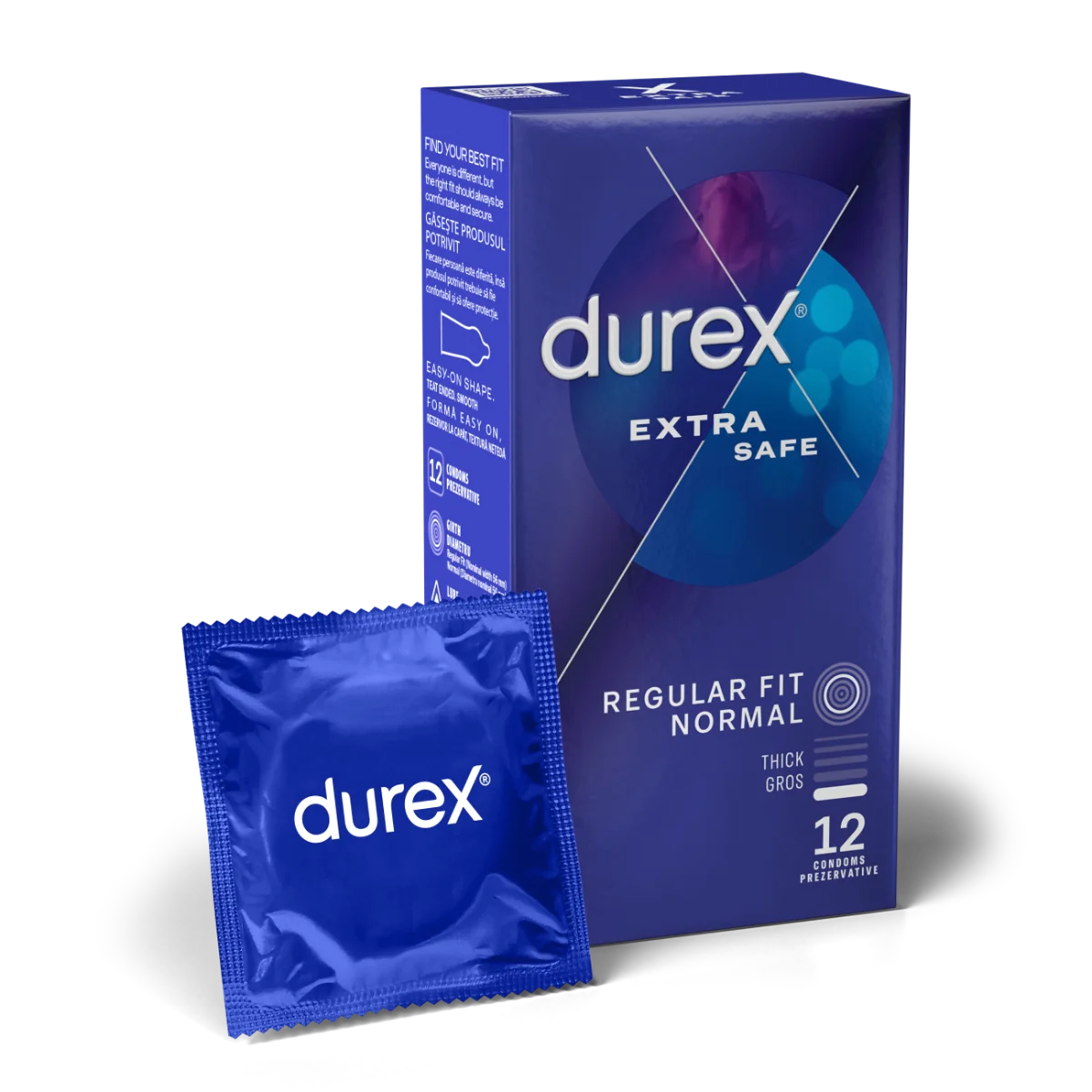 Prezervative Extra Safe, 12 bucati, Durex