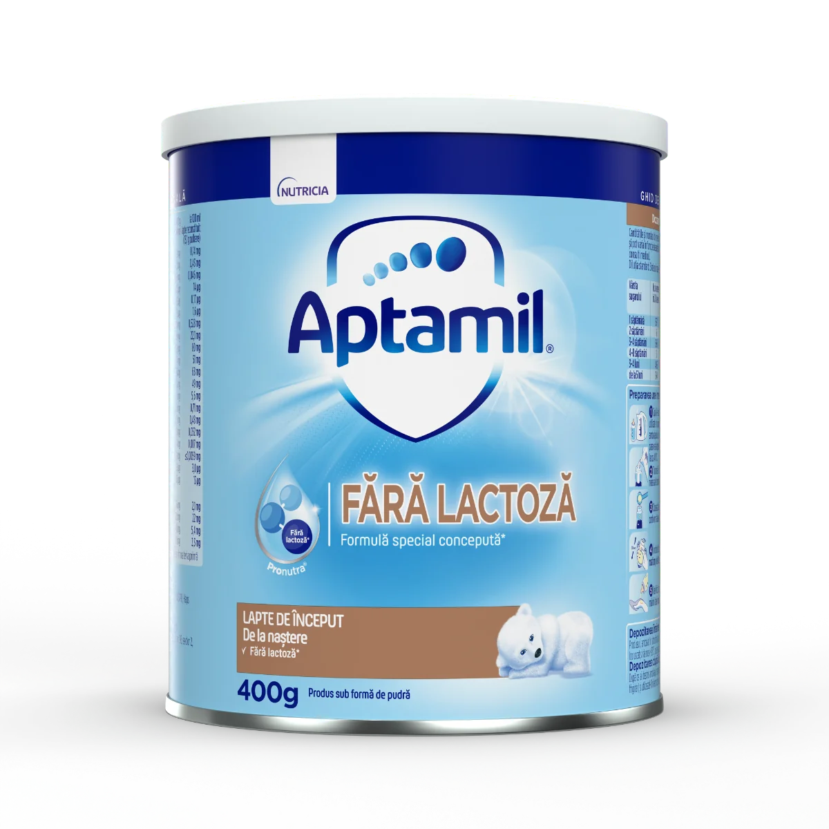 Lapte de inceput de la nastere fara lactoza, 400g, Aptamil