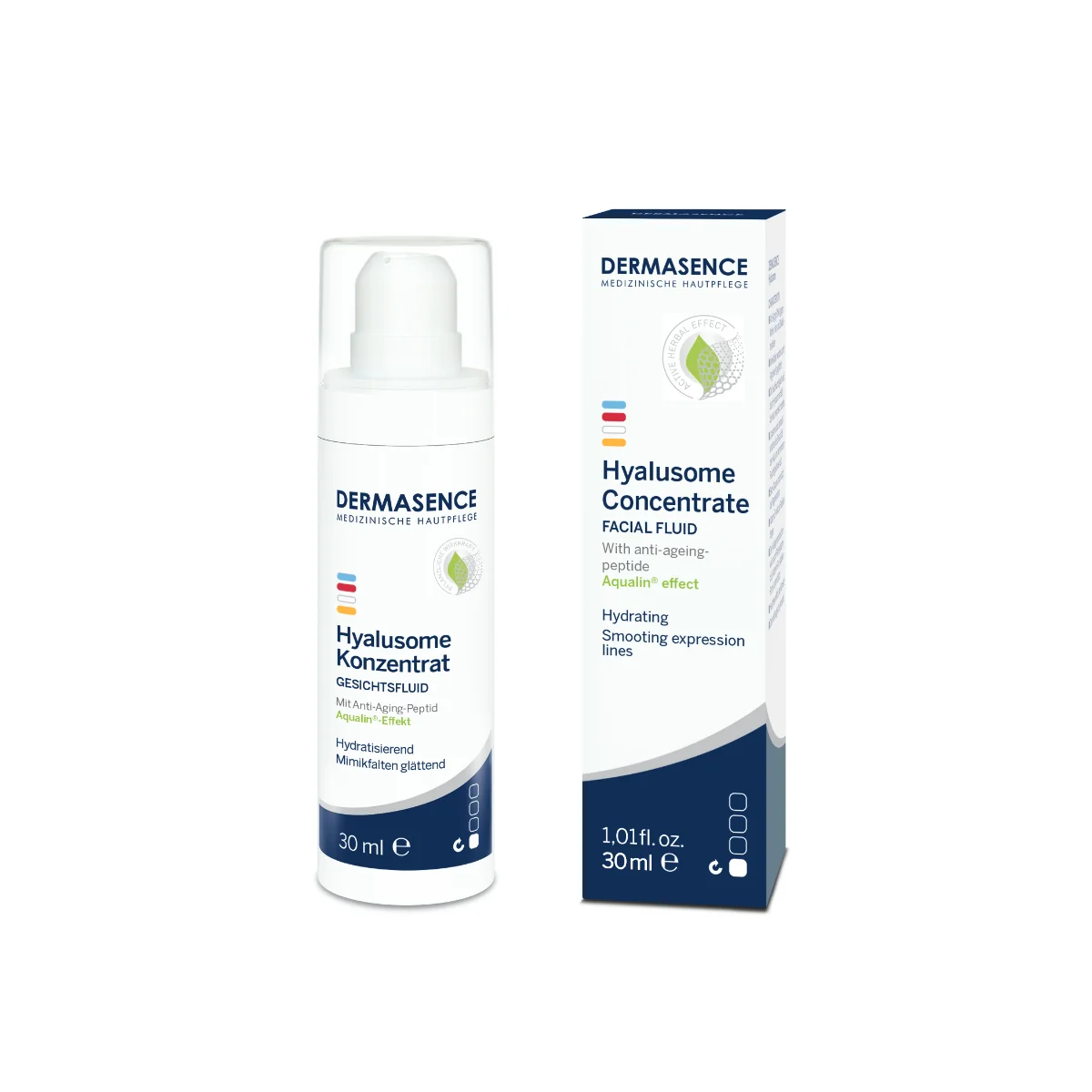 Fluid concentrat anti-aging cu acid hialuronic Hyalusome, 30ml, Dermasence