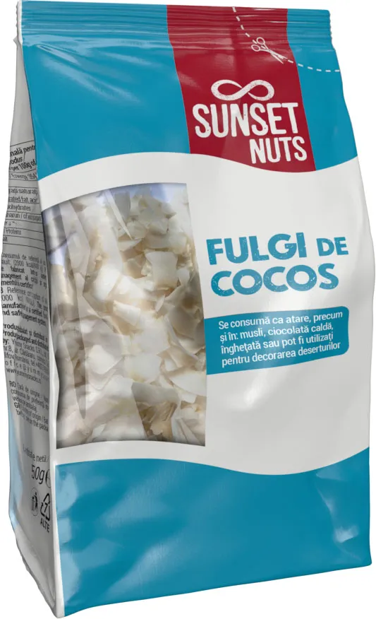Fulgi de cocos, 50g, Sunset Nuts