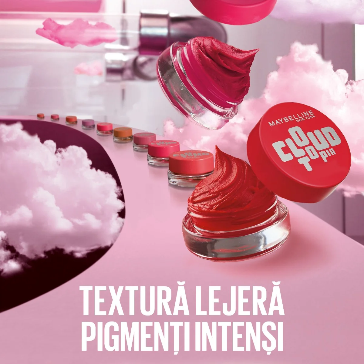 Fard de obraz multifunctional Cloudtopia Nr. 03 Divine Crimson, 5g, Maybelline