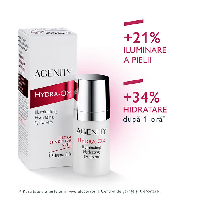 Crema de ochi hidratanta si iluminatoare Hydra-Ox, 15ml, Agenity