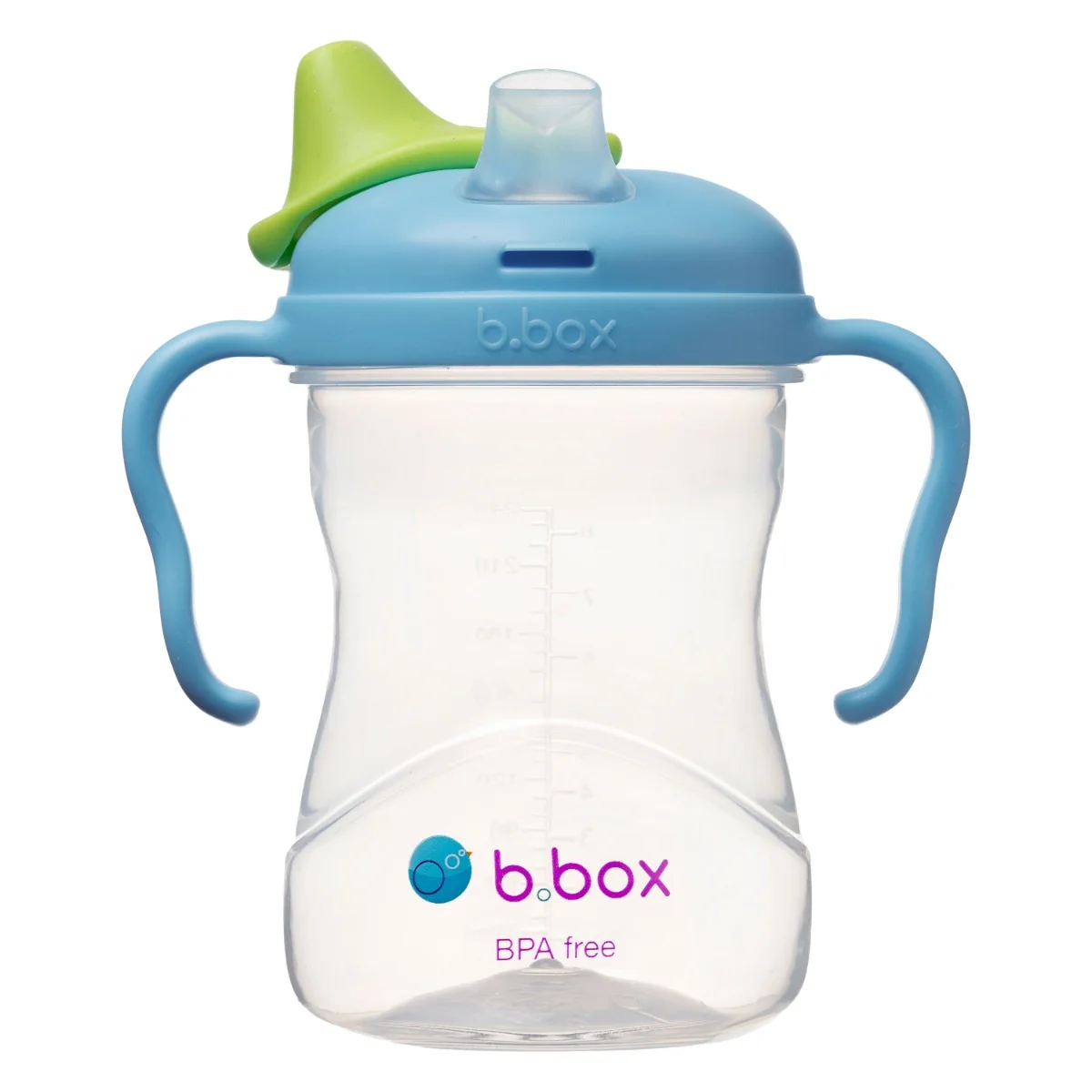 Cana de tranzitie cu cioc de silicon pentru +4 luni Bleu, 240ml, Bbox