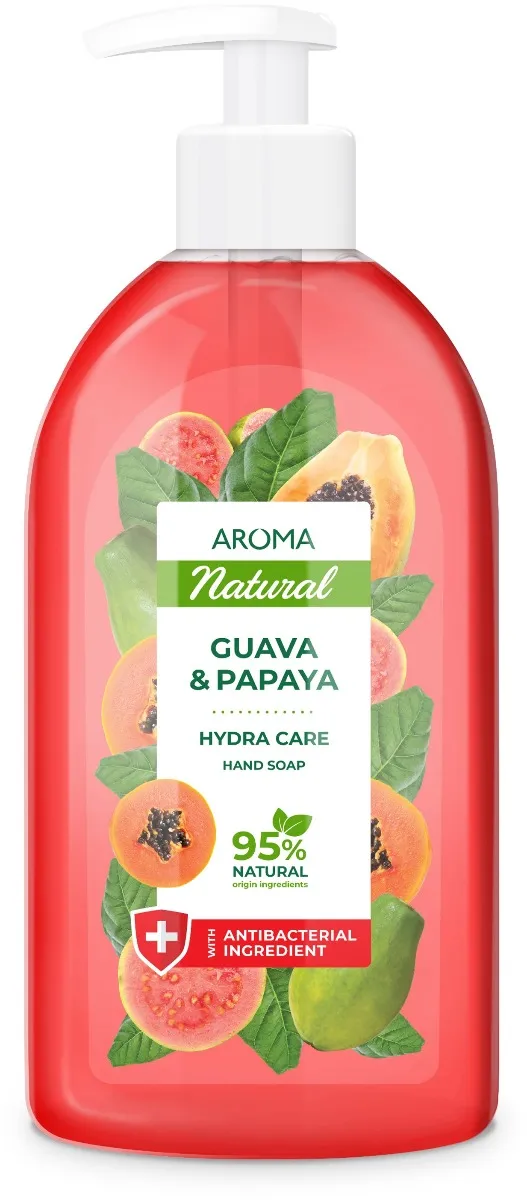Sapun lichid Guava & Papaya Natural, 500ml, Aroma