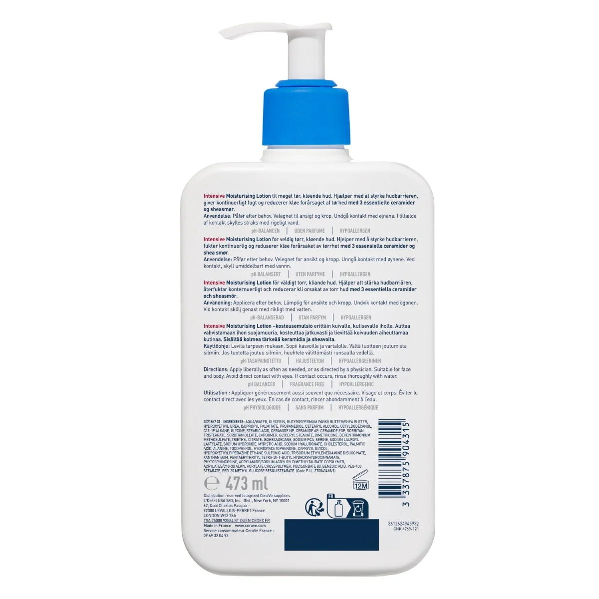 Lotiune intens hidratanta pentru fata si corp, 473ml, CeraVe