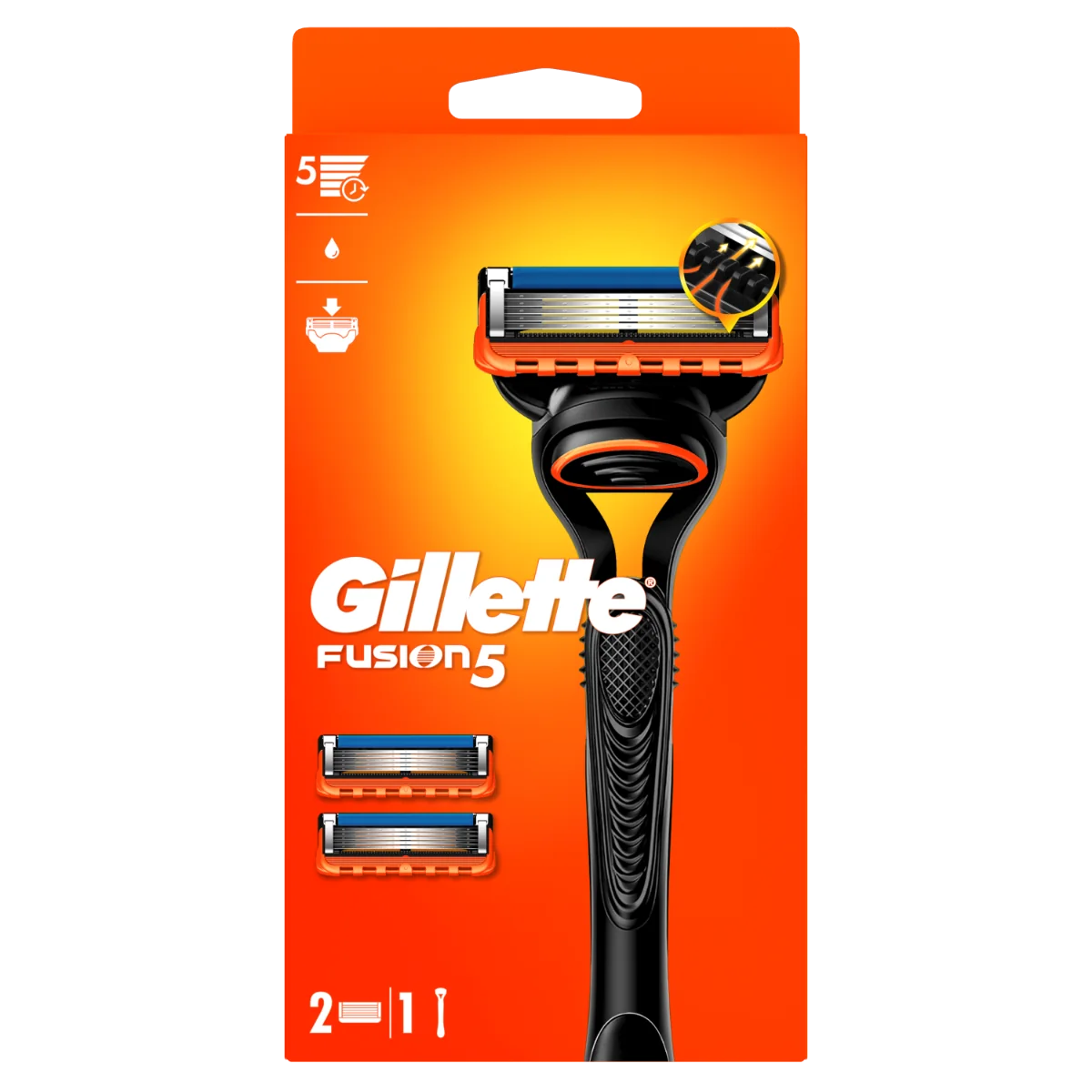 Aparat de ras pentru barbati Fusion5 + rezerva, 1 bucata, Gillette