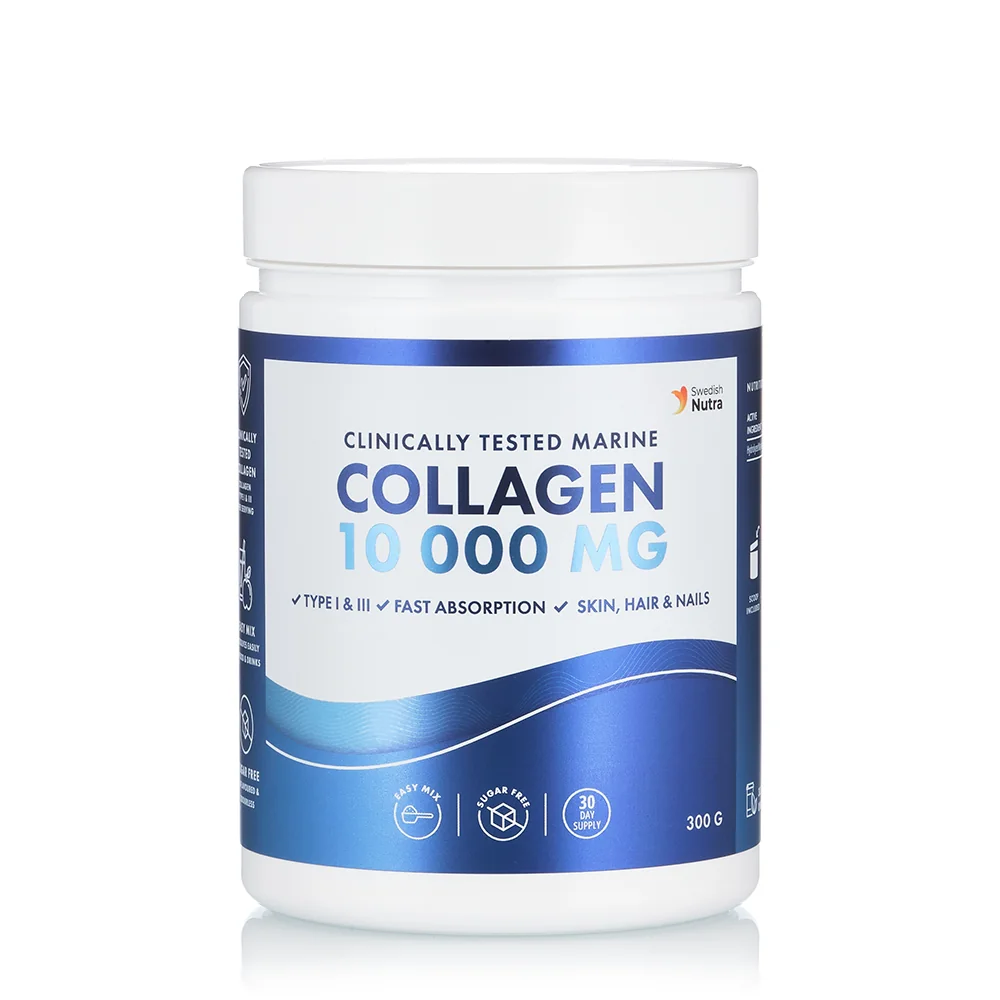 Colagen Hidrolizat Fish pulbere Tip 1 si 3 cu 10.000mg, 300g, Swedish Nutra