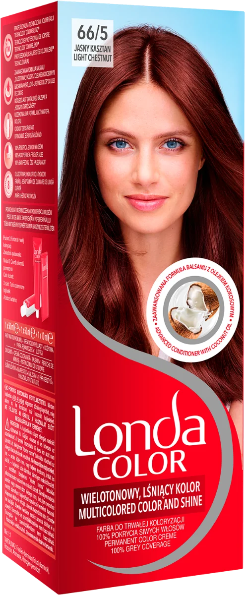 Vopsea de par permanenta 66/5 Castaniu deschis, 110ml, Londa