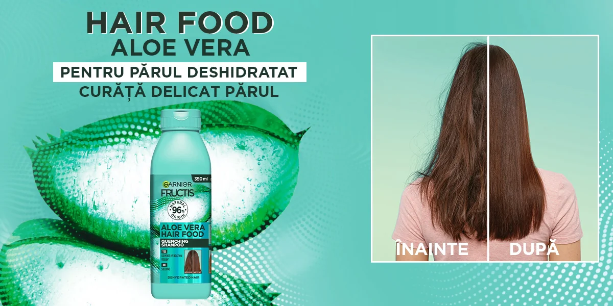 Sampon pentru parul deshidratat Hair Food Aloe Vera, 350ml, Fructis | Dr.  Max Farmacia