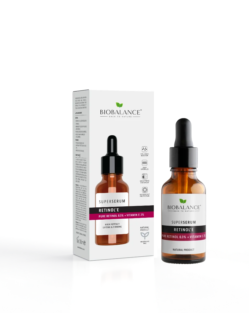 Ser de fata Retinol'e Retinol pur 0,3 + Vitamina E 2% Super Serum, 30ml, Bio Balance