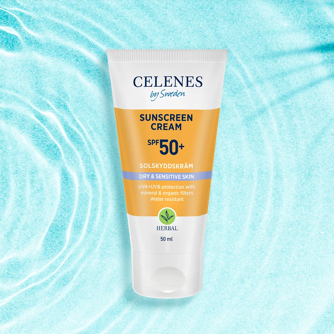 Crema pentru protectie solara ten uscat-sensibil Herbal cu SPF50, 50ml, Celenes