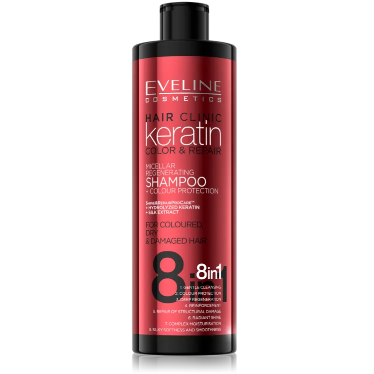 Sampon Keratin Colour Protection 8 in 1, 400ml, Eveline Cosmetics