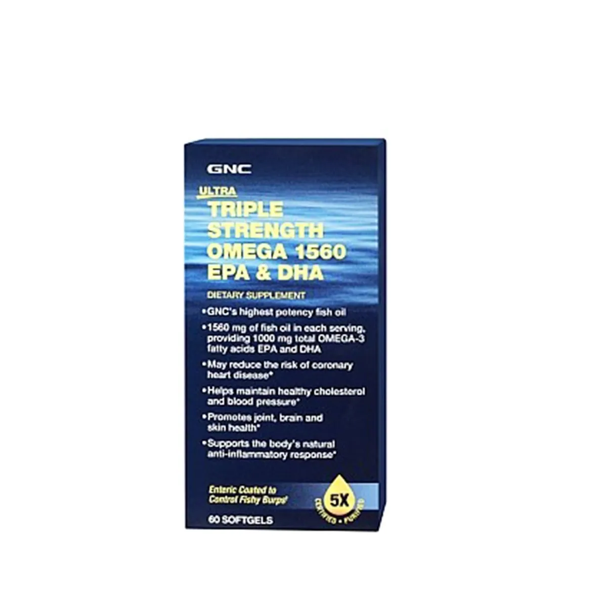 Ultra Triple Strenght Omega 1560 EPA & DHA, 60 capsule gelatinoase, GNC