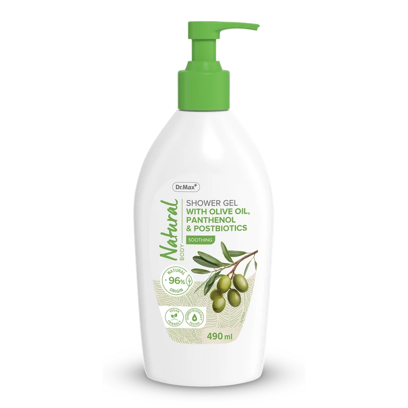 Dr. Max Natural Gel de dus cu ulei de masline, 490ml